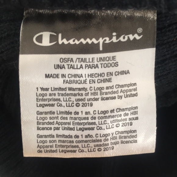 Champion Beanie Navy Blue Skull Cap New NWT - Picture 5 of 6